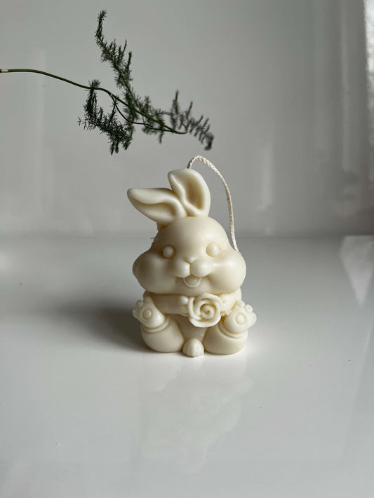 Καλούπι σιλικόνης Λαγουδάκι με λουλούδι